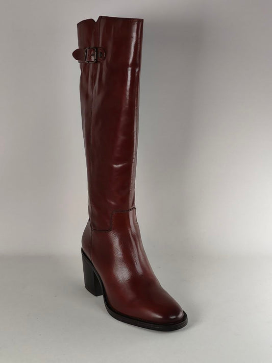 Clarks Mascarpone2 Up Tan Leather Knee High Boots