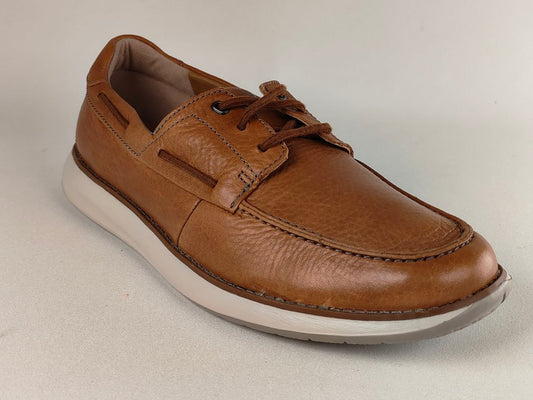 Clarks Un Pilot Lace Tan Leather Boat Shoes