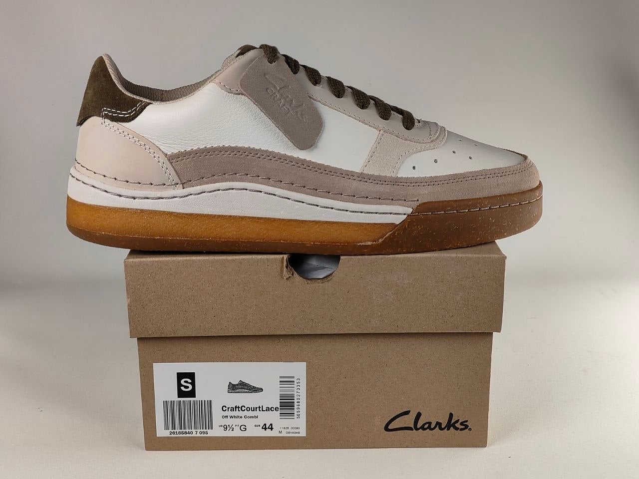 Clarks CraftCourt Lace – Off White Combi