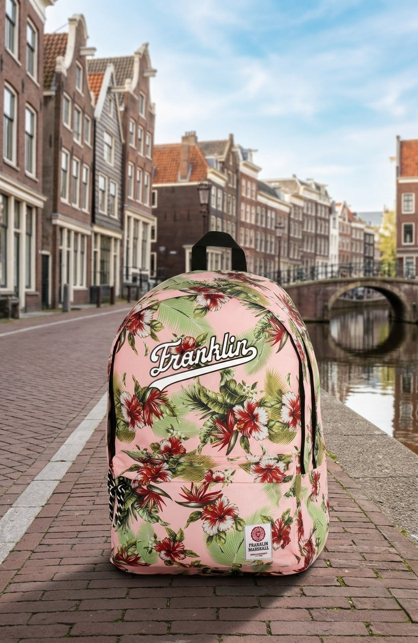 Franklin_Marshall_Pink_Floral_Backpack_Hawaiian_Print_School_Bag-3