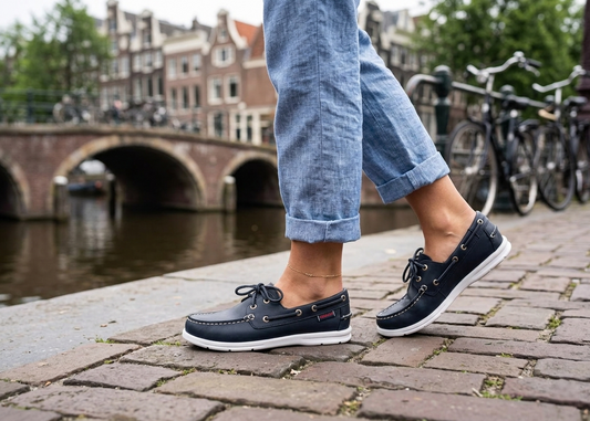 LIMITED EDITION: Sebago litesite two eyes navy leather with Christian Dior ink lip liner Rouge 777 star