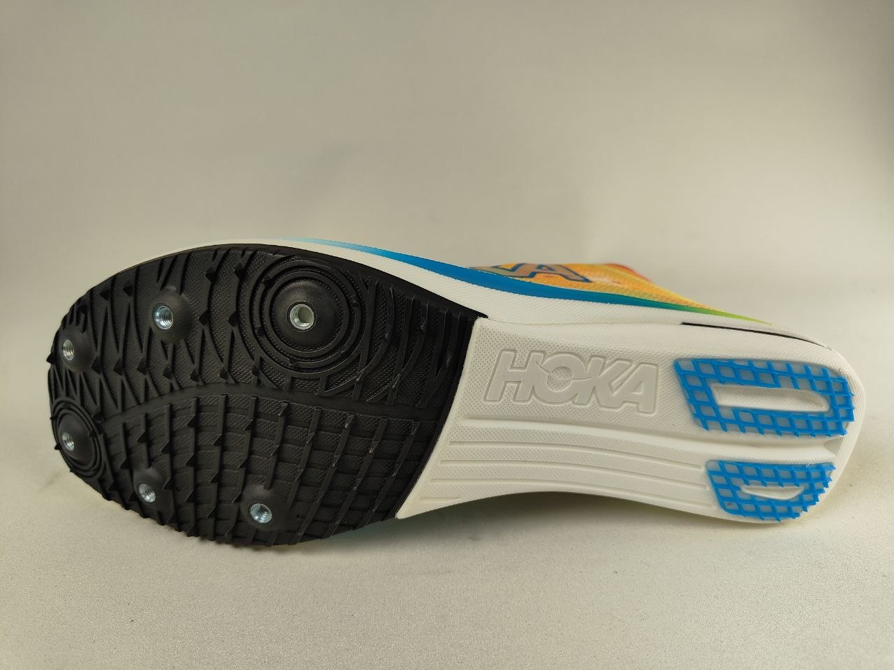 HOKA Cielo FlyX Unisex Racing Shoe — Stardust / Lime Rind / Coral