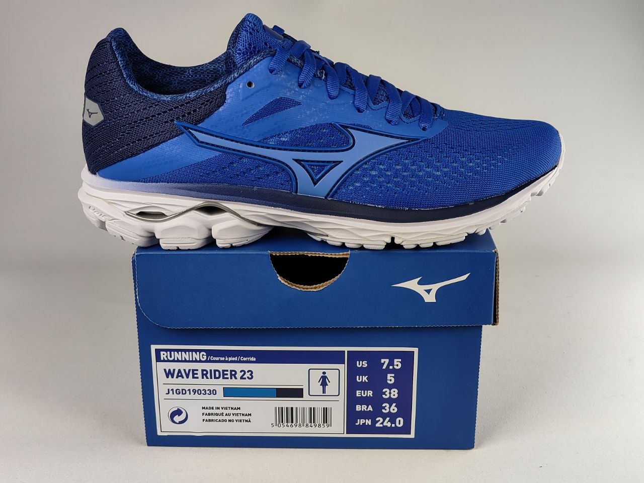 Mizuno-Wave-Rider-23-Women’s-Running-Shoes-Royal-Blue-Navy-White-