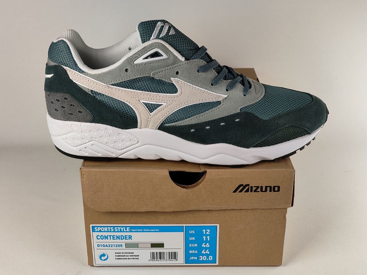 Mizuno Contender Lifestyle Sneakers – Deep Green Sage Green Off White
