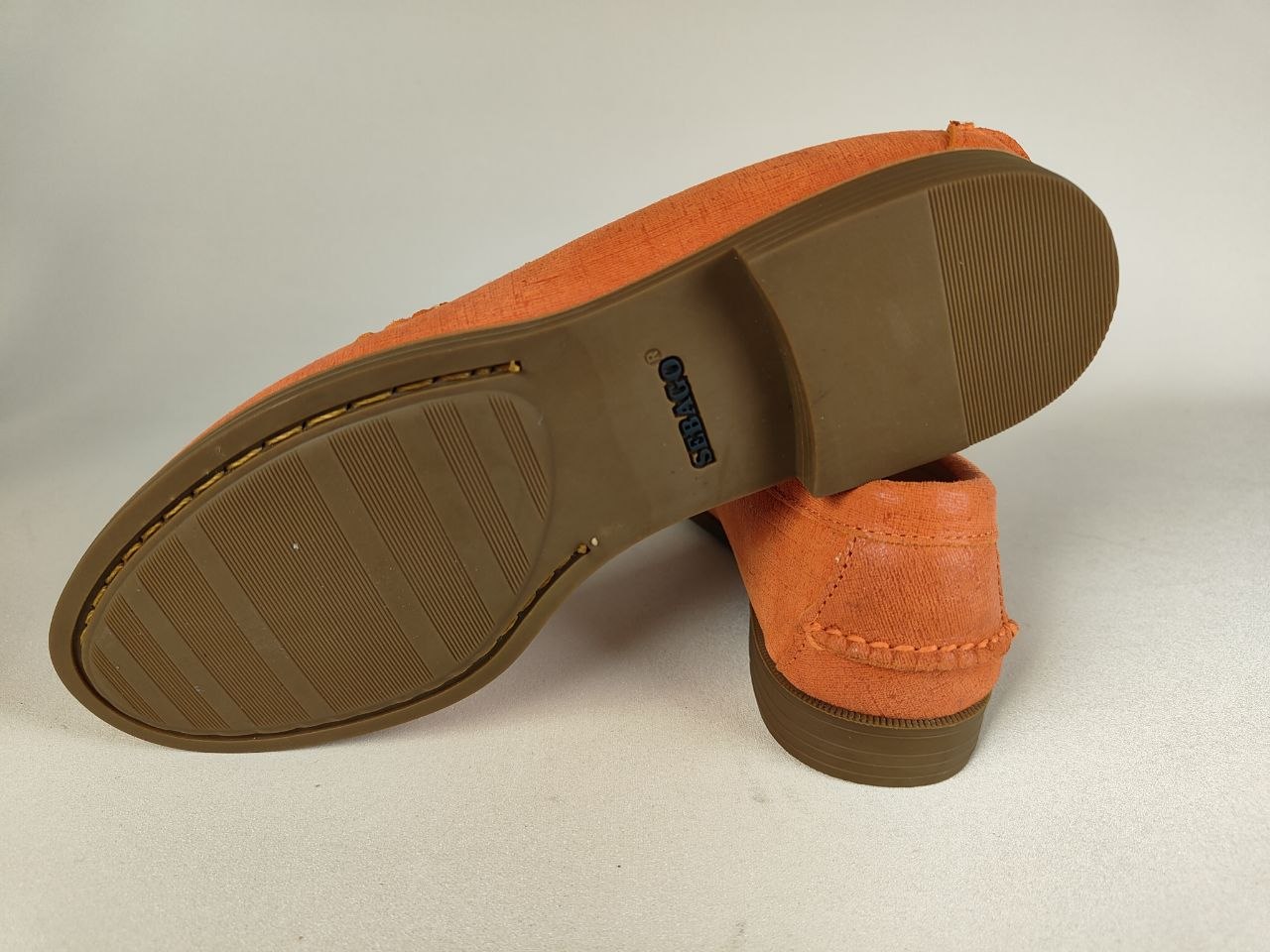 Sebago Plaza – Orange Leather Boat Shoe