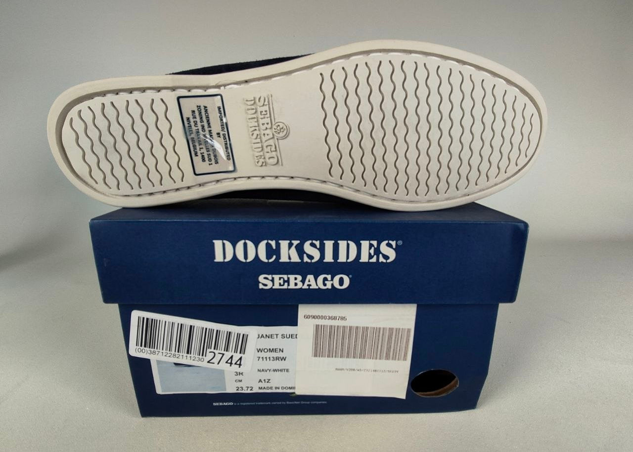 Sebago Janet – Women's Navy White Suede & Leather Shoe