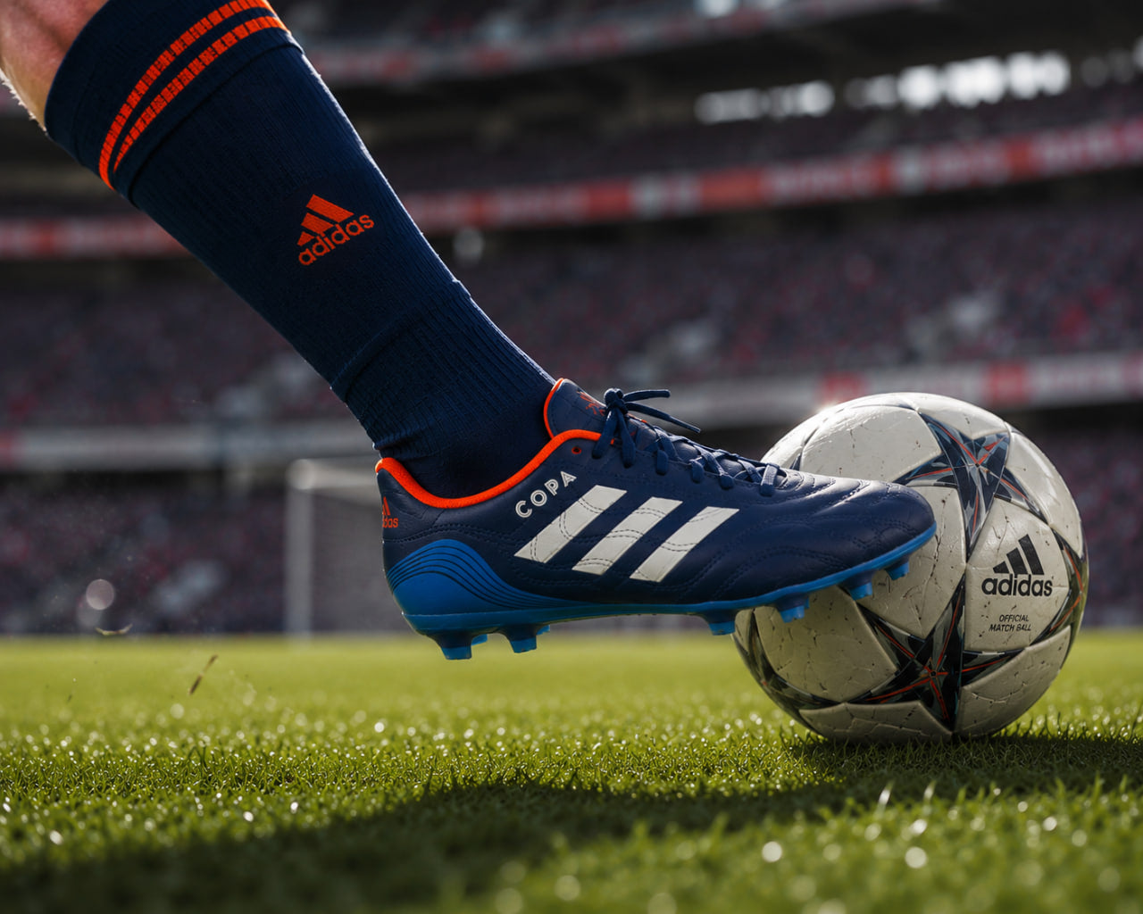 Adidas Copa Sense.4 FxG Football Boots – Team Navy / Bright Blue / Solar Orange
