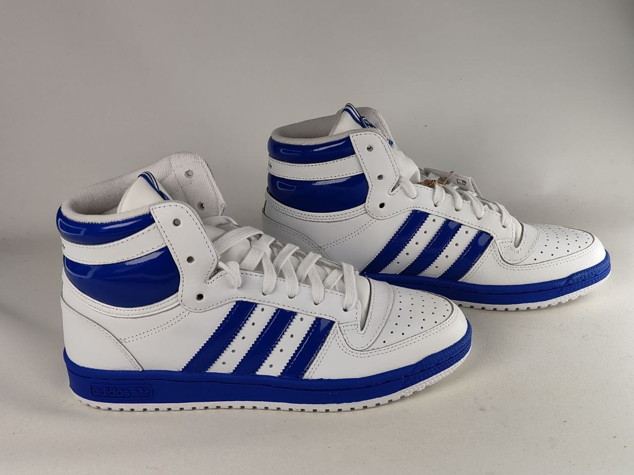 Adidas Top Ten RB High White Royal Blue Leather Sneakers