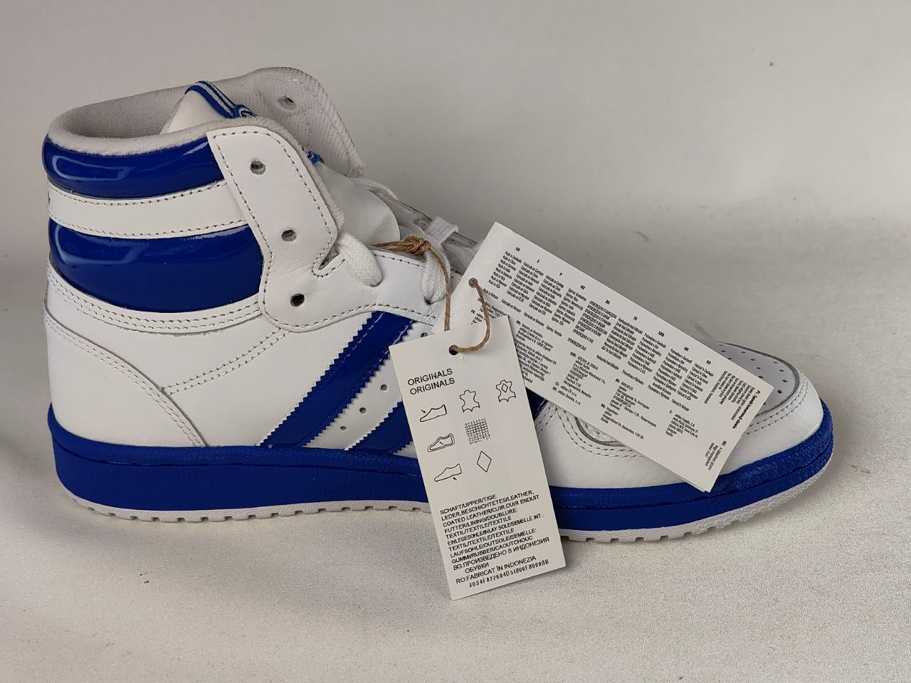 Adidas Top Ten RB High White Royal Blue Leather Sneakers