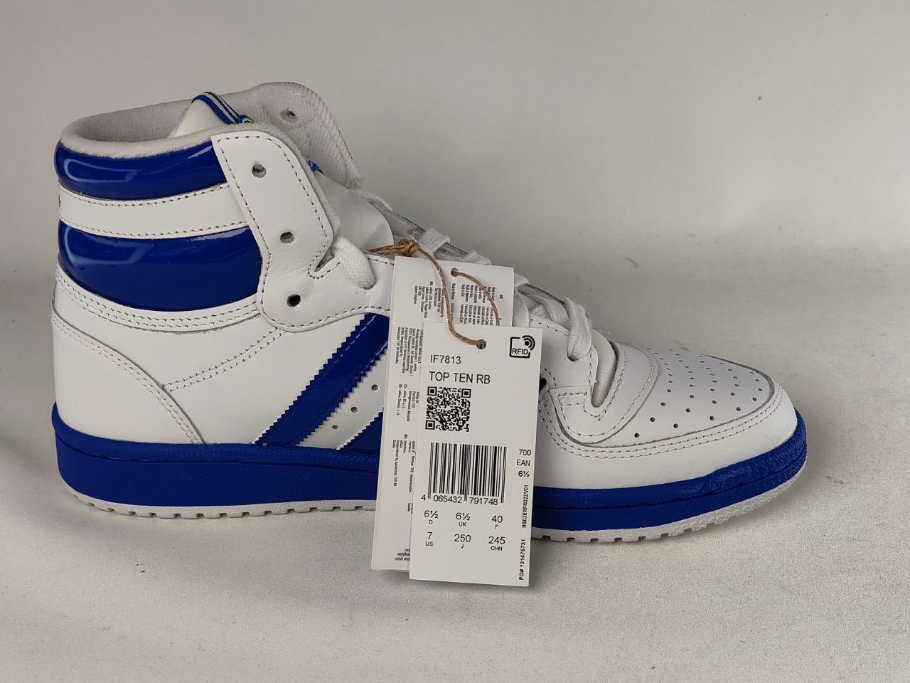 Adidas Top Ten RB High White Royal Blue Leather Sneakers