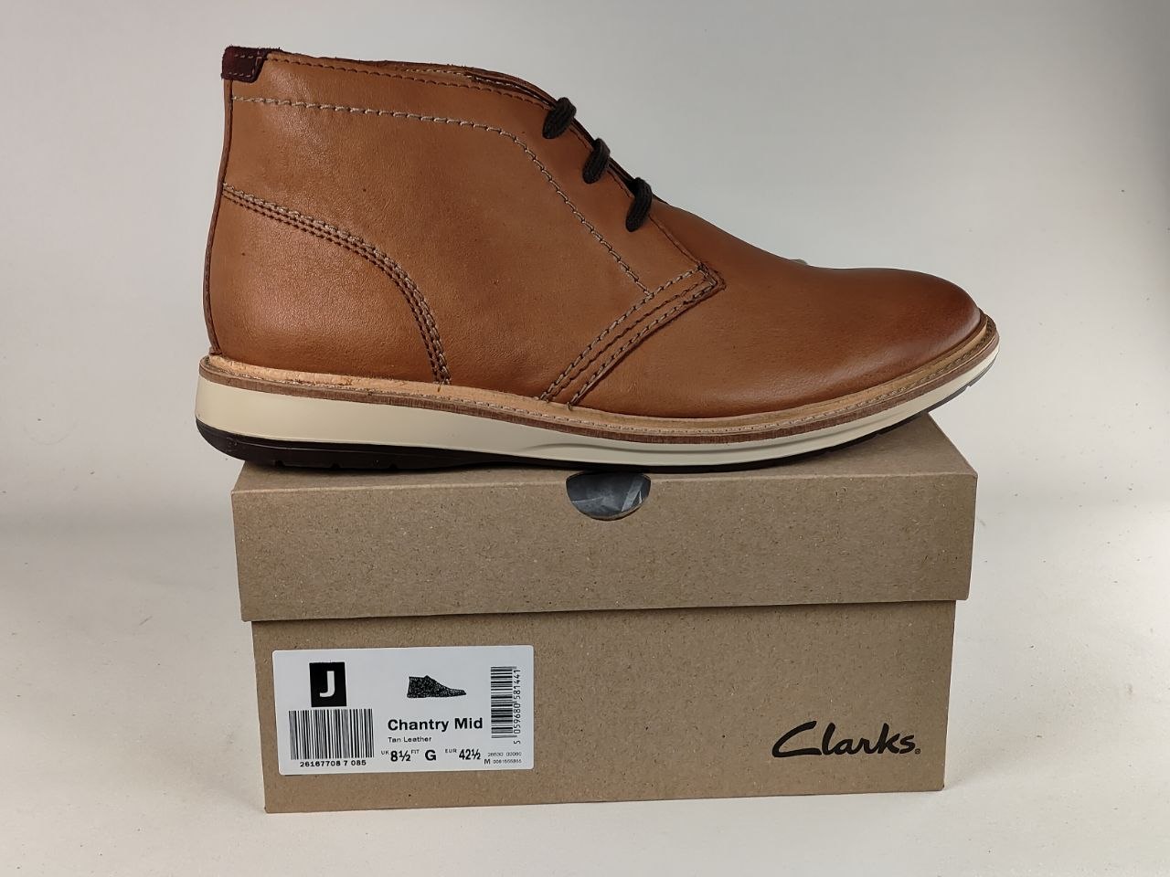 Clarks Chantry Mid Tan Leather Men's Boots