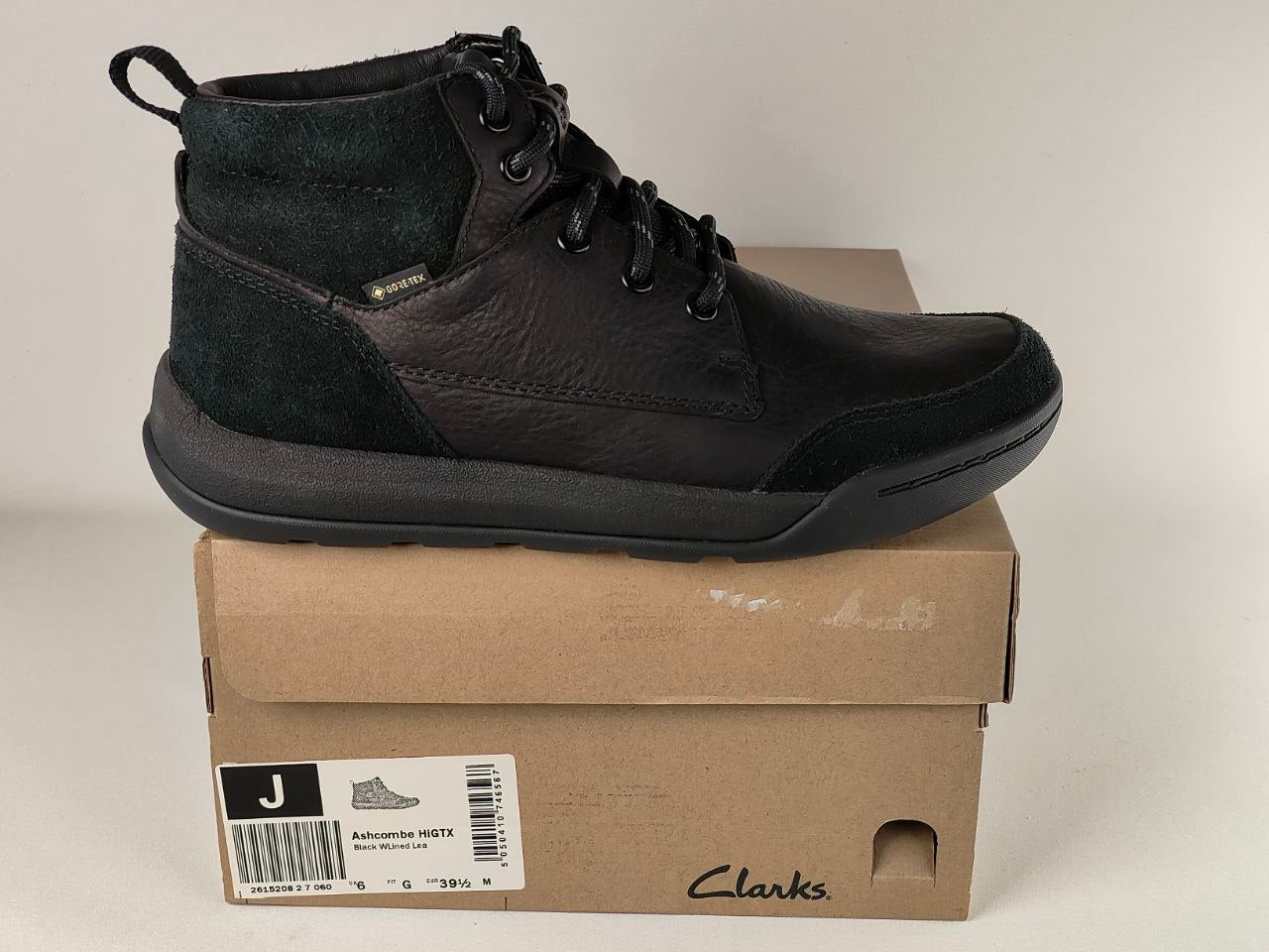 Clarks Ashcombe Hi GTX Black Waterproof Winter Boots