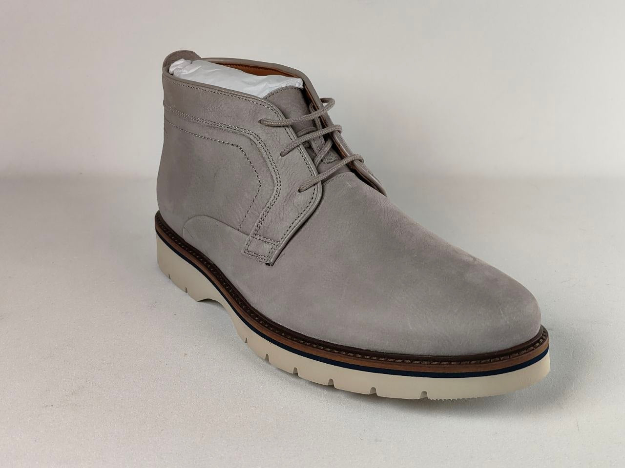 Clarks Bayhill Mid Stone Nubuck Chukka Boots