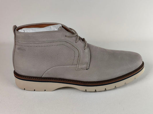 Clarks Bayhill Mid Stone Nubuck Chukka Boots