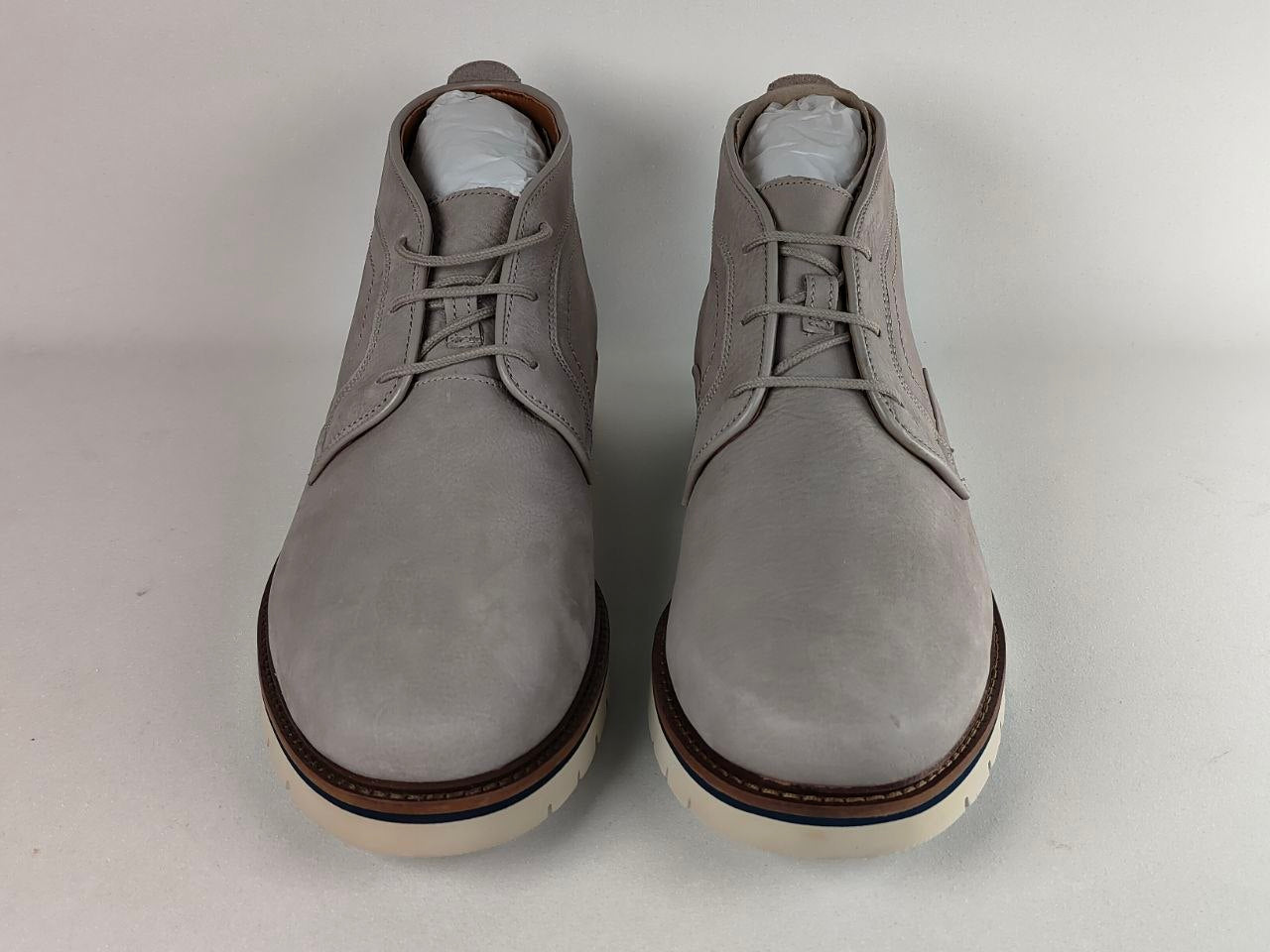 Clarks Bayhill Mid Stone Nubuck Chukka Boots
