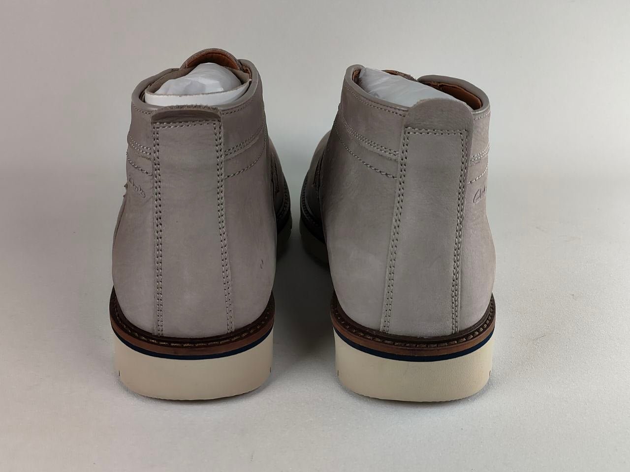 Clarks Bayhill Mid Stone Nubuck Chukka Boots