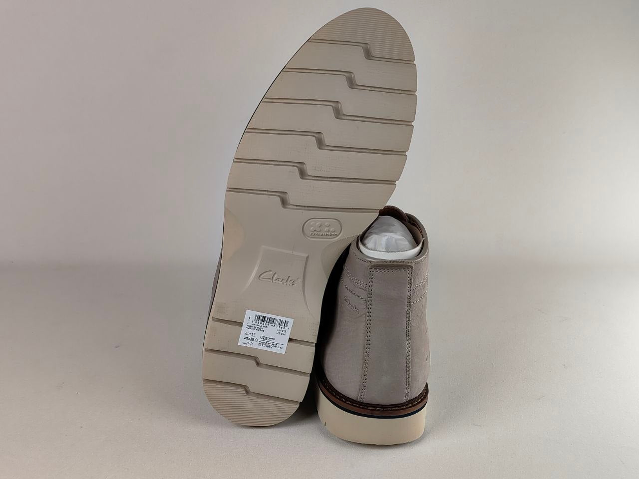 Clarks Bayhill Mid Stone Nubuck Chukka Boots