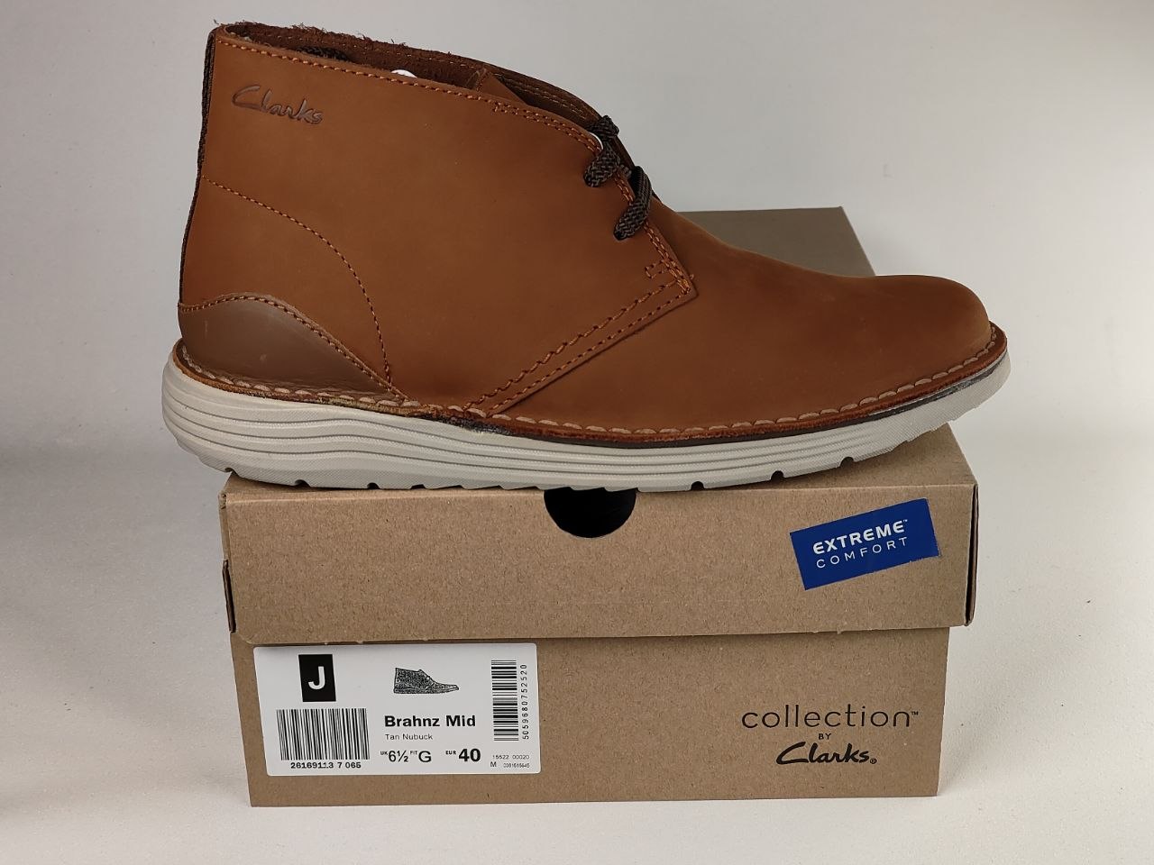 Clarks Brahnz Mid Tan Nubuck Chukka Boots