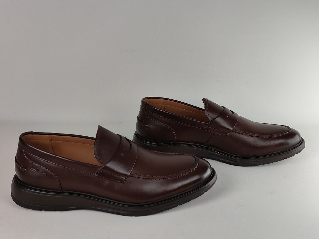 Clarks Chantry Penny Dark Brown Leather Loafers