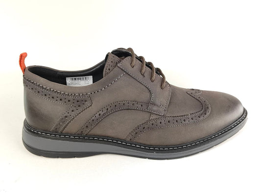Clarks Chantry Wing Dark Grey Nubuck Brogue Shoes