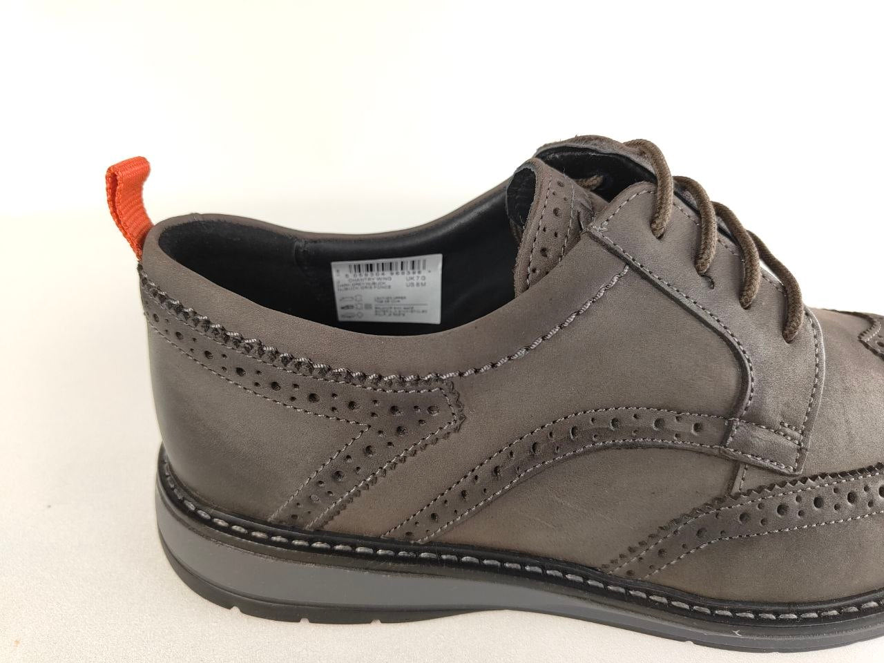 Clarks Chantry Wing Dark Grey Nubuck Brogue Shoes