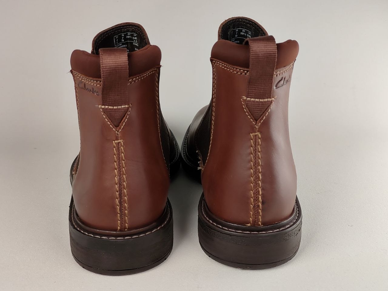 Clarks Clarkdale Hall British Tan Leather Chelsea Boots