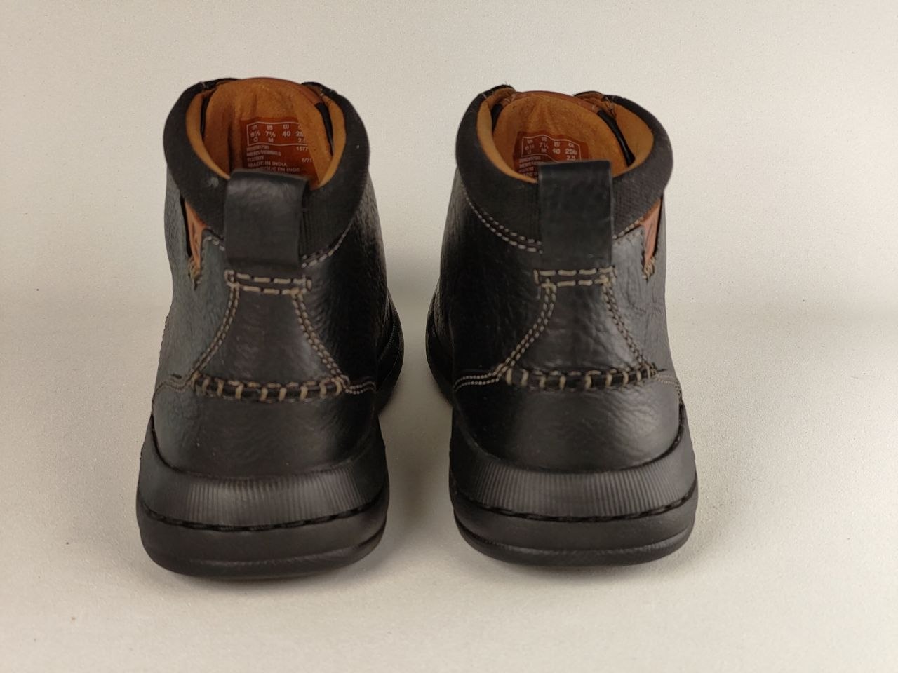 Clarks Driftway High Black Leather Boots