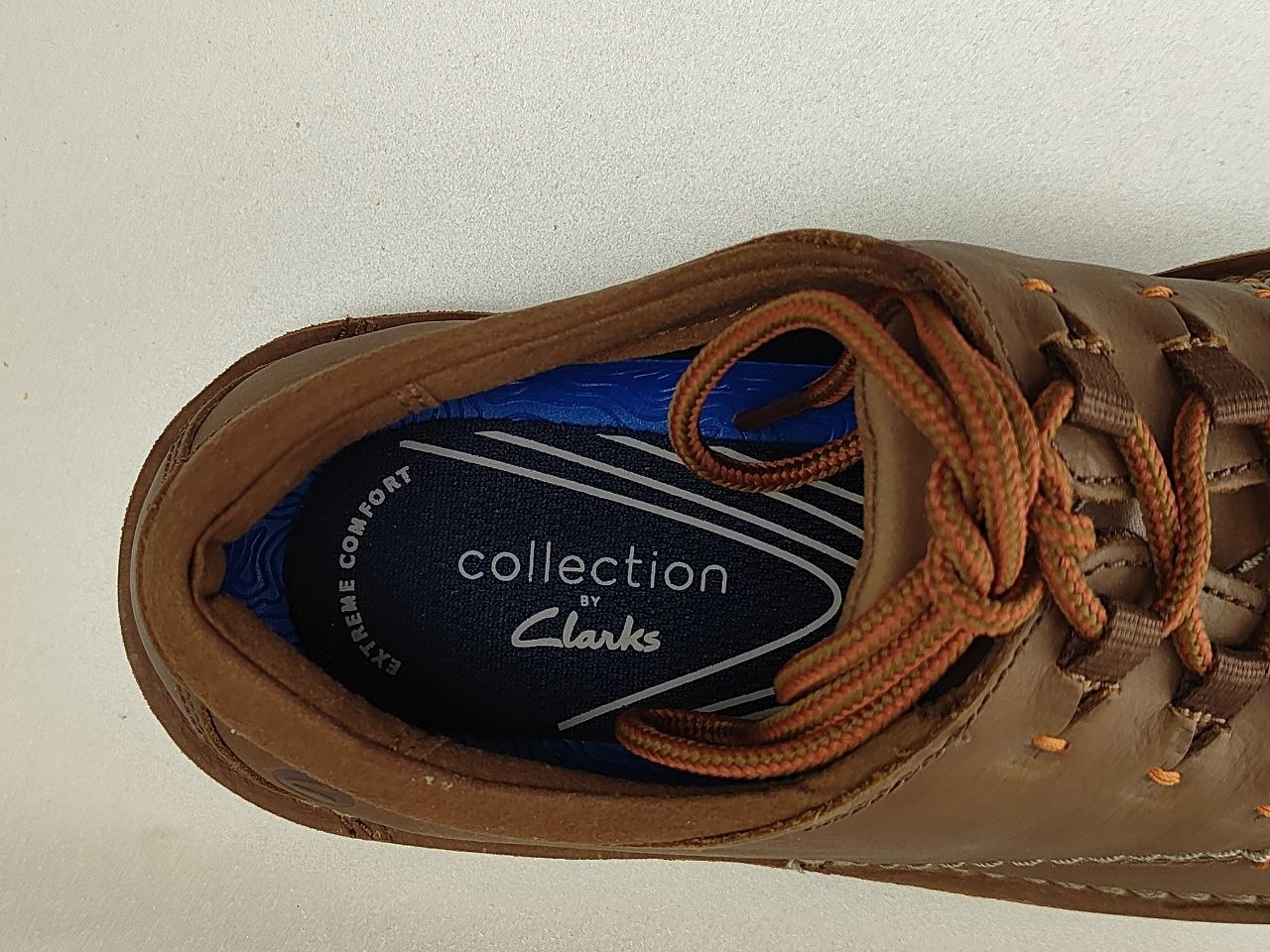 Clarks Eastford Low Dark Tan Leather Shoes