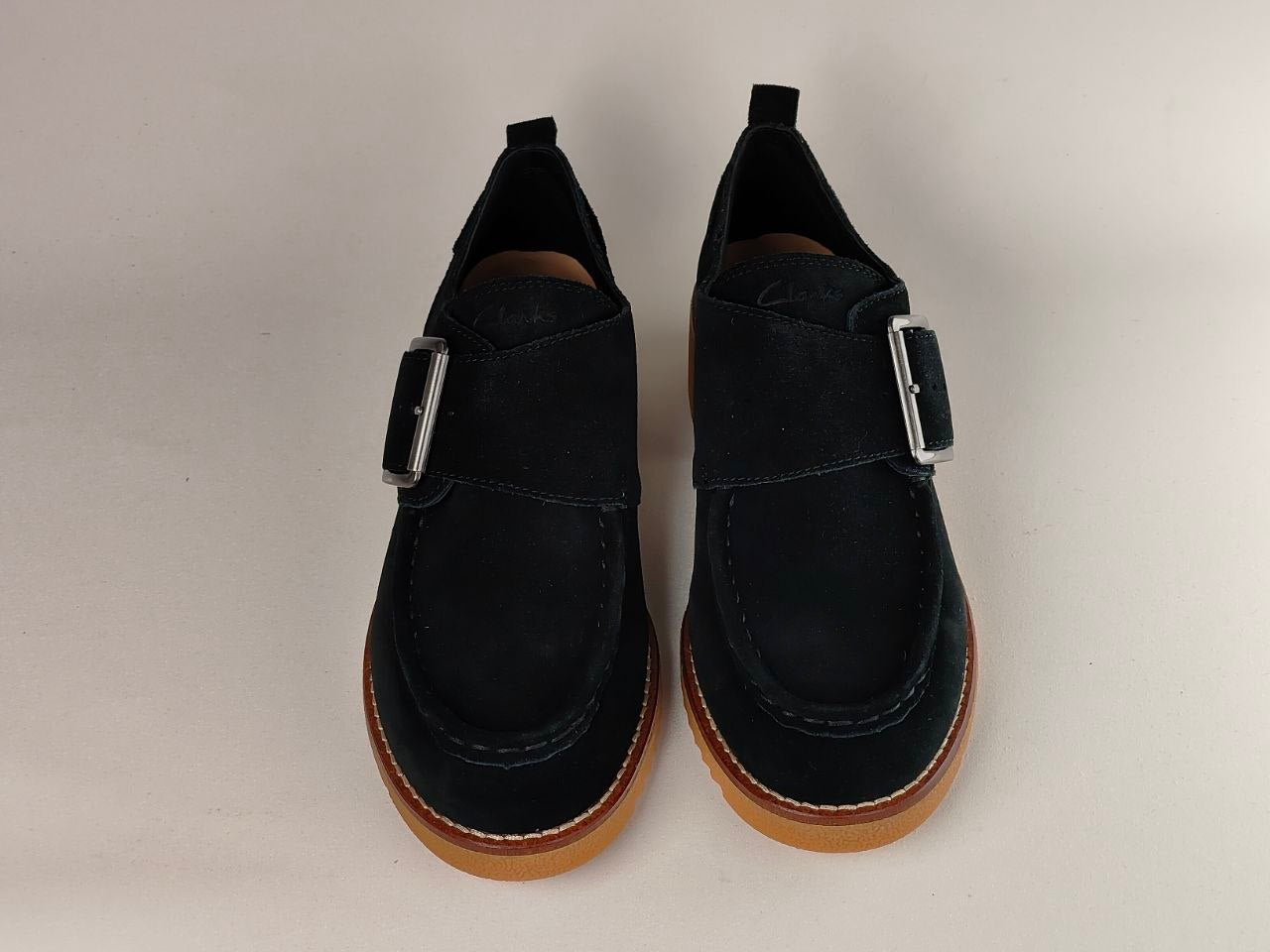 Clarks Eden Mid Monk Black Suede Women's Shoes