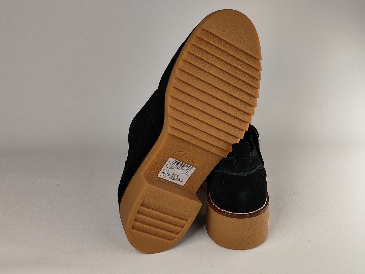 Clarks Eden Mid Monk Black Suede Women's Shoes
