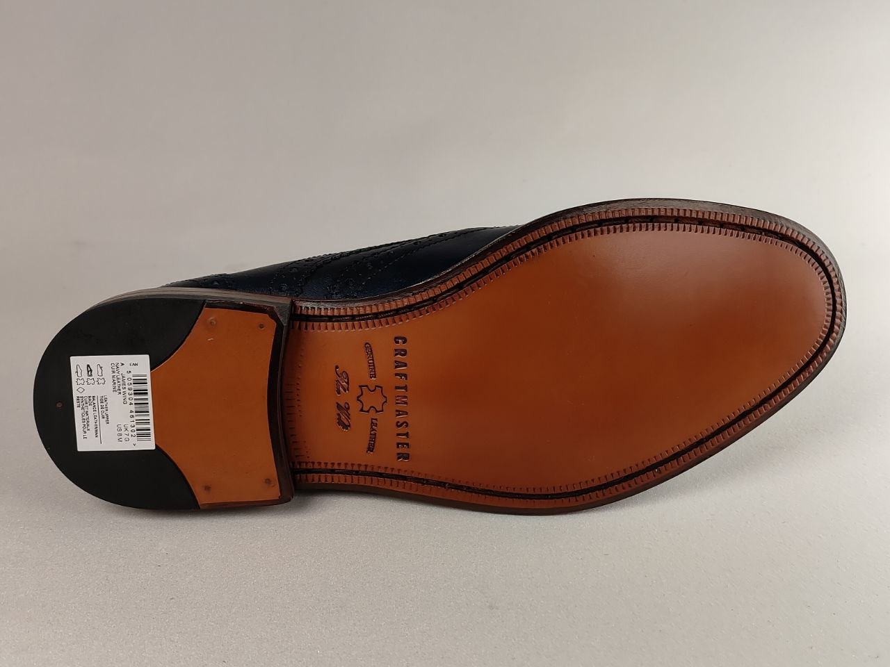 Clarks James Wing Navy Leather Brogues