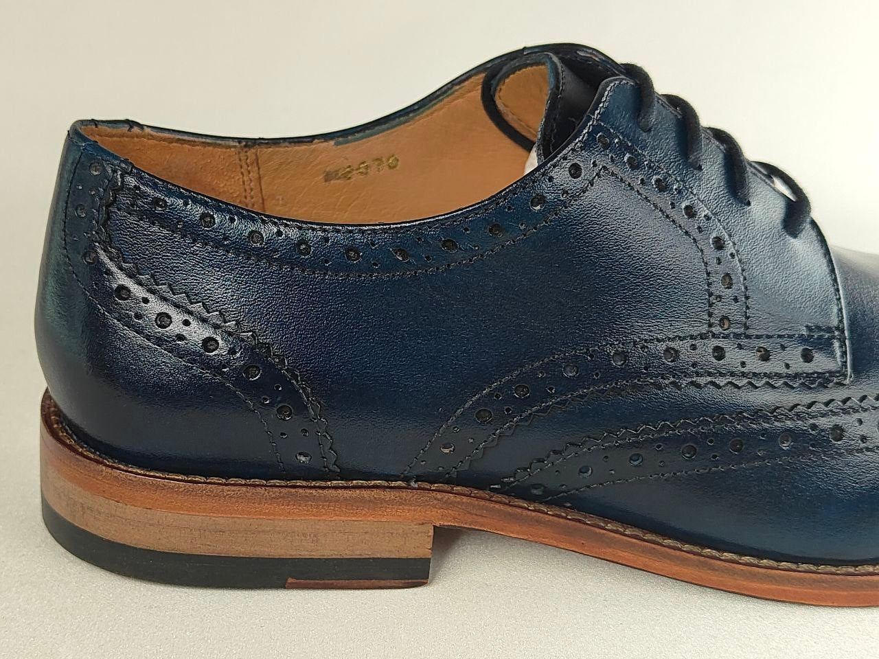 Clarks James Wing Navy Leather Brogues