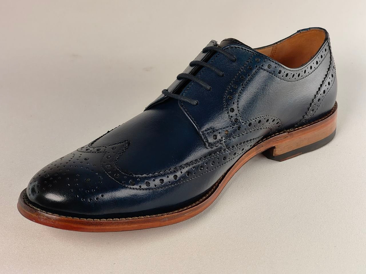 Clarks James Wing Navy Leather Brogues