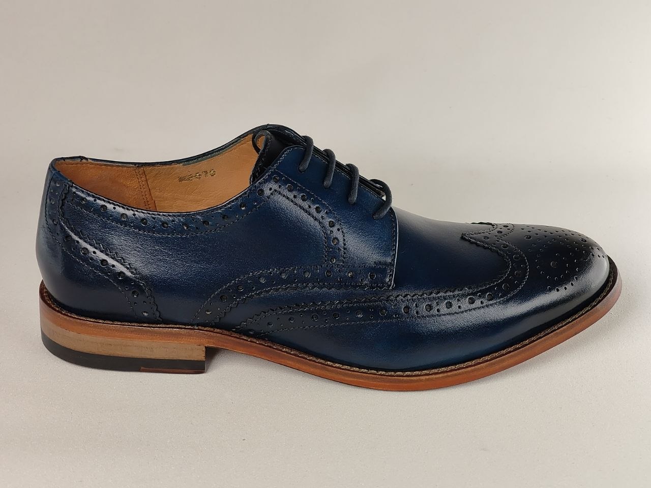 Clarks James Wing Navy Leather Brogues