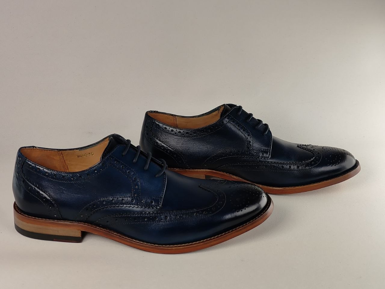 Clarks James Wing Navy Leather Brogues