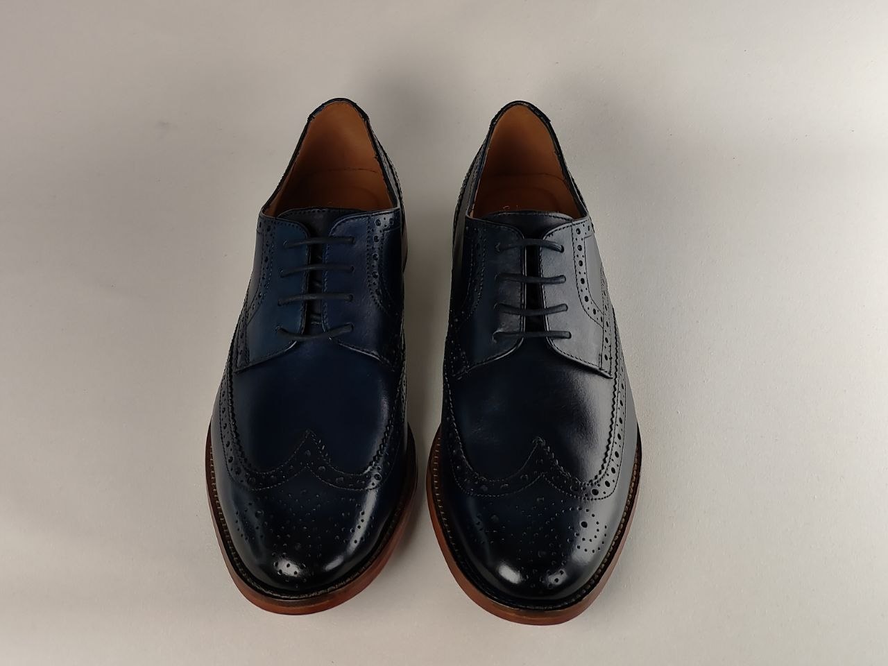 Clarks James Wing Navy Leather Brogues