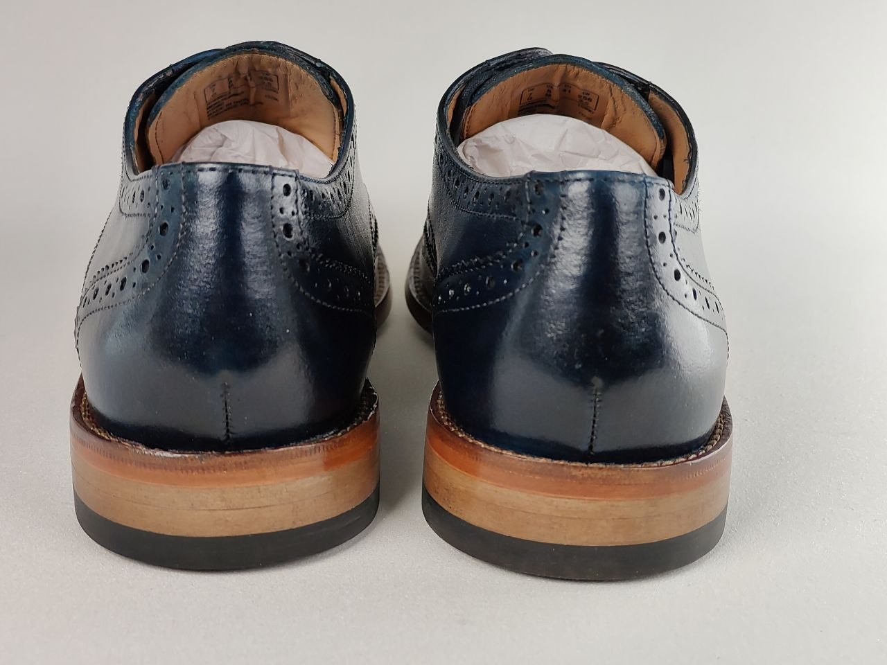 Clarks James Wing Navy Leather Brogues
