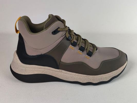 Clarks Jaunt Lo Dark Olive Combination Walking Shoes