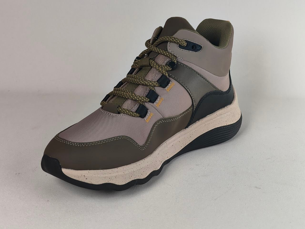 Clarks Jaunt Lo Dark Olive Combination Walking Shoes