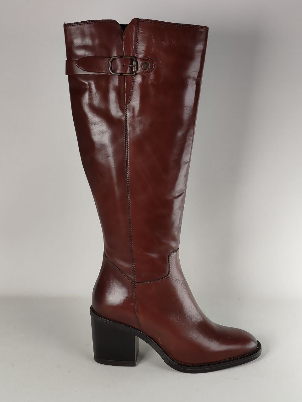 Clarks Mascarpone2 Up Tan Leather Knee High Boots