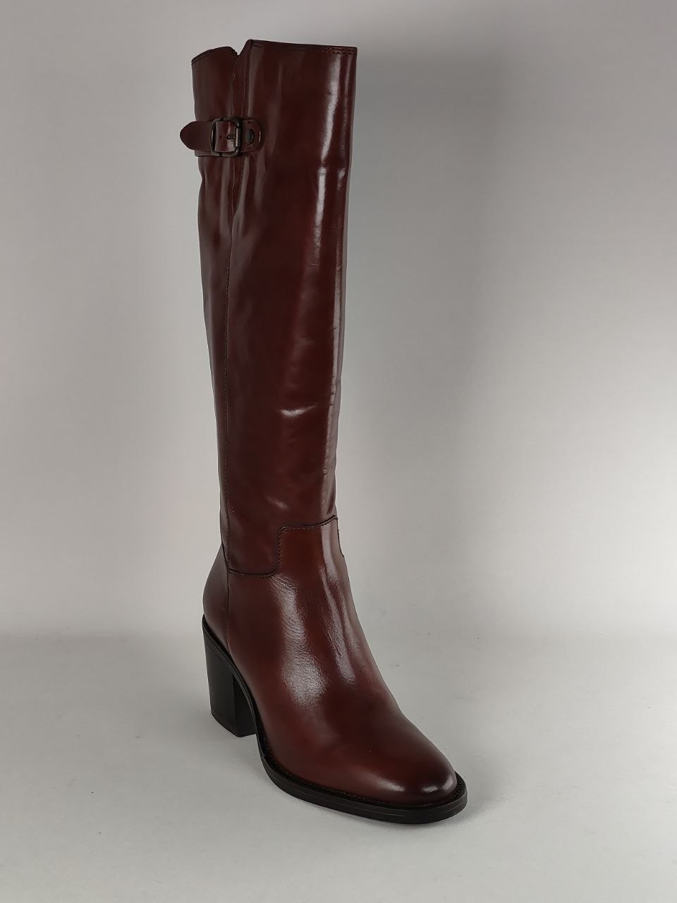 Clarks Mascarpone2 Up Tan Leather Knee High Boots