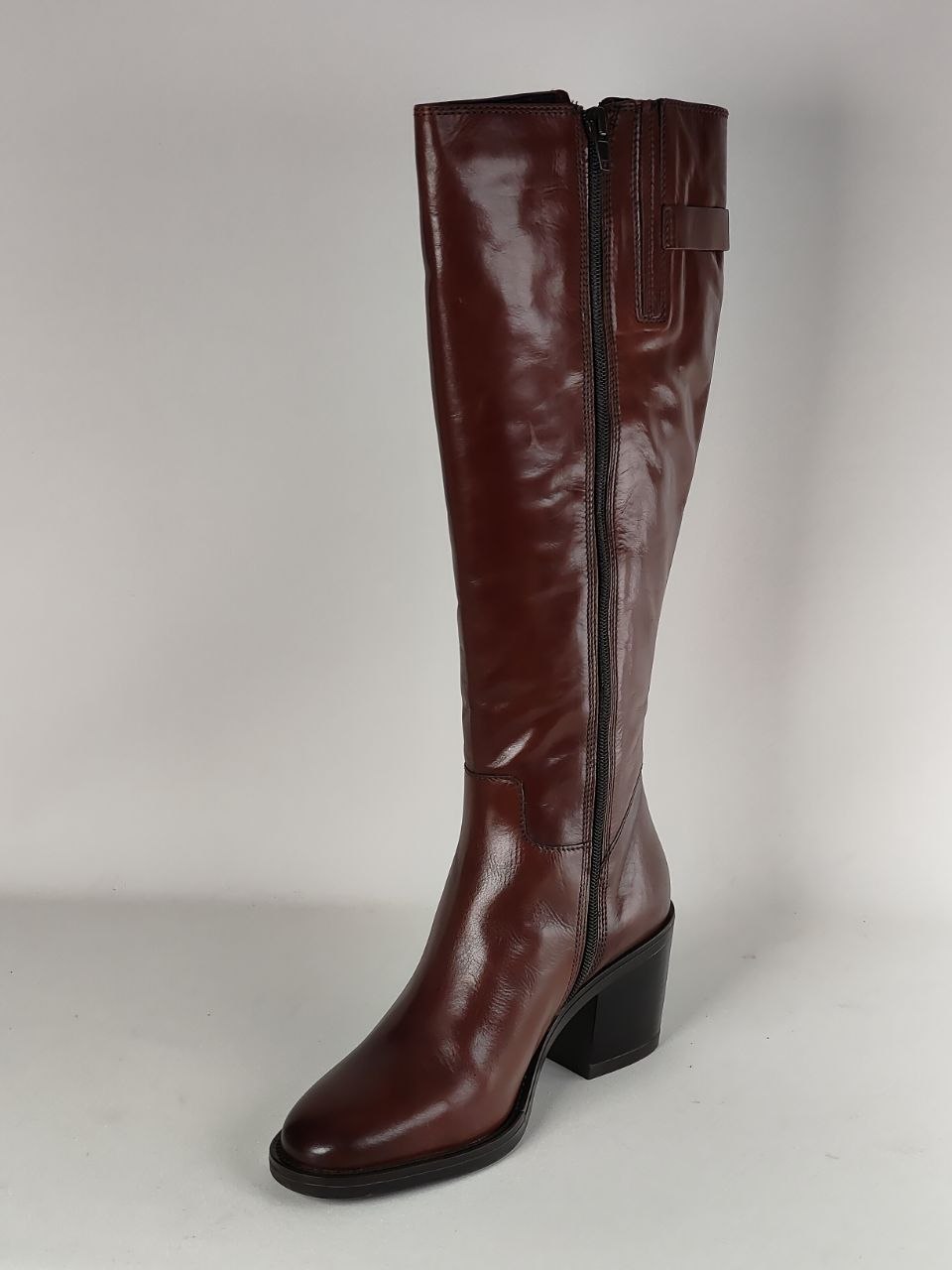 Clarks Mascarpone2 Up Tan Leather Knee High Boots