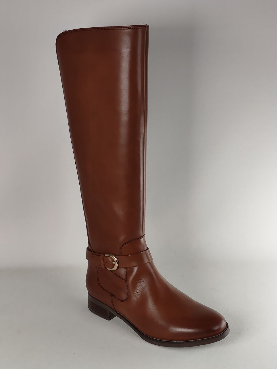 Clarks Netley Whirl Tall Leather Boots Tan – Wide Fit (E)