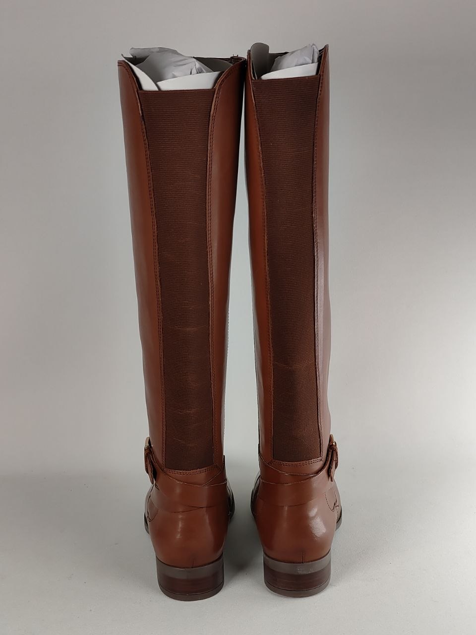 Clarks Netley Whirl Tall Leather Boots Tan – Wide Fit (E)