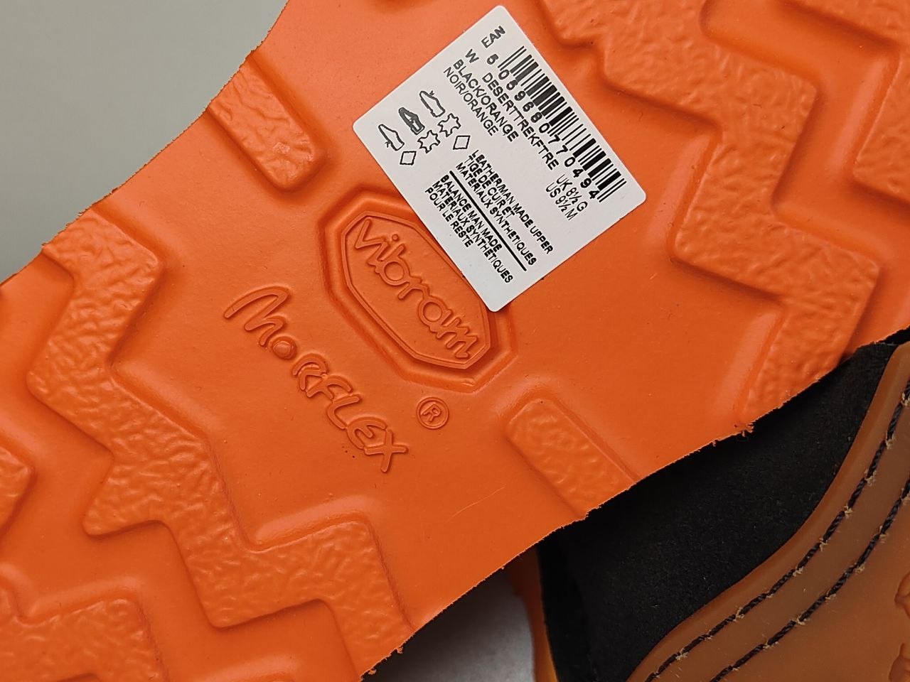 Clarks Originals DesertTrek FTRE Black Orange Suede Shoes