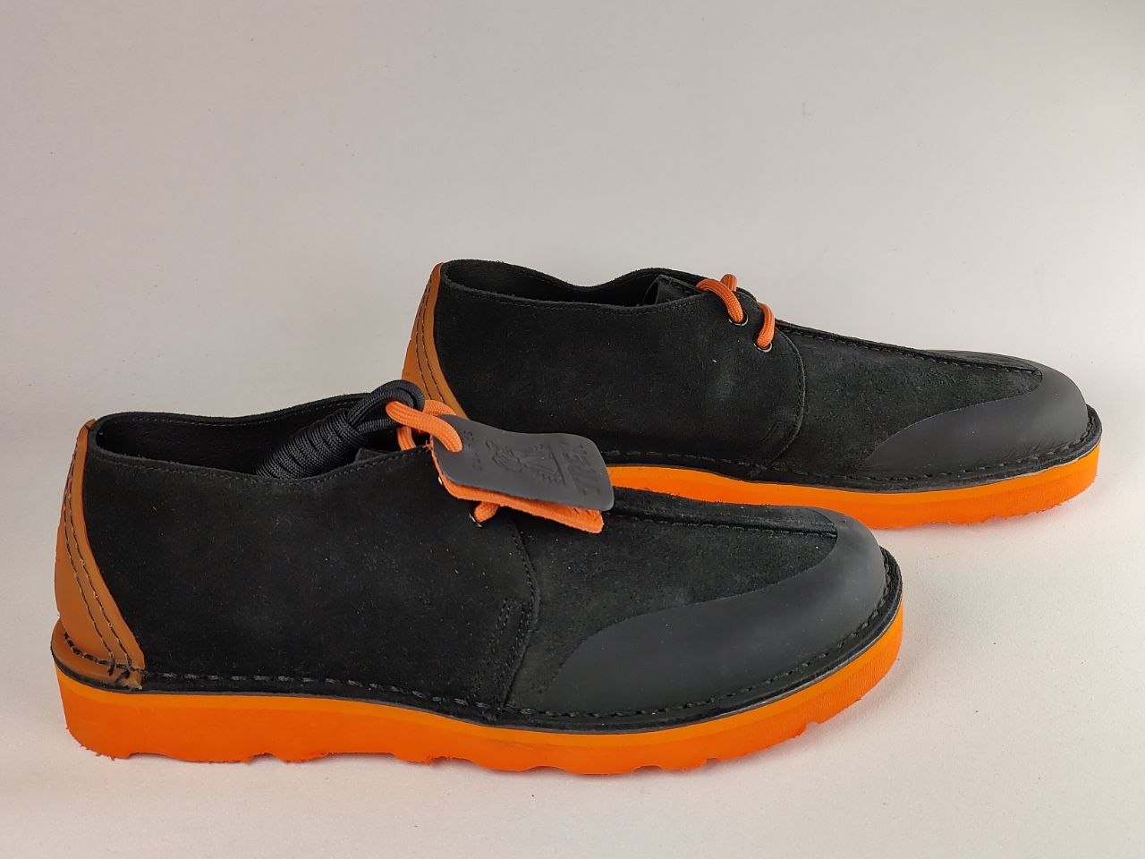 Clarks Originals DesertTrek FTRE Black Orange Suede Shoes