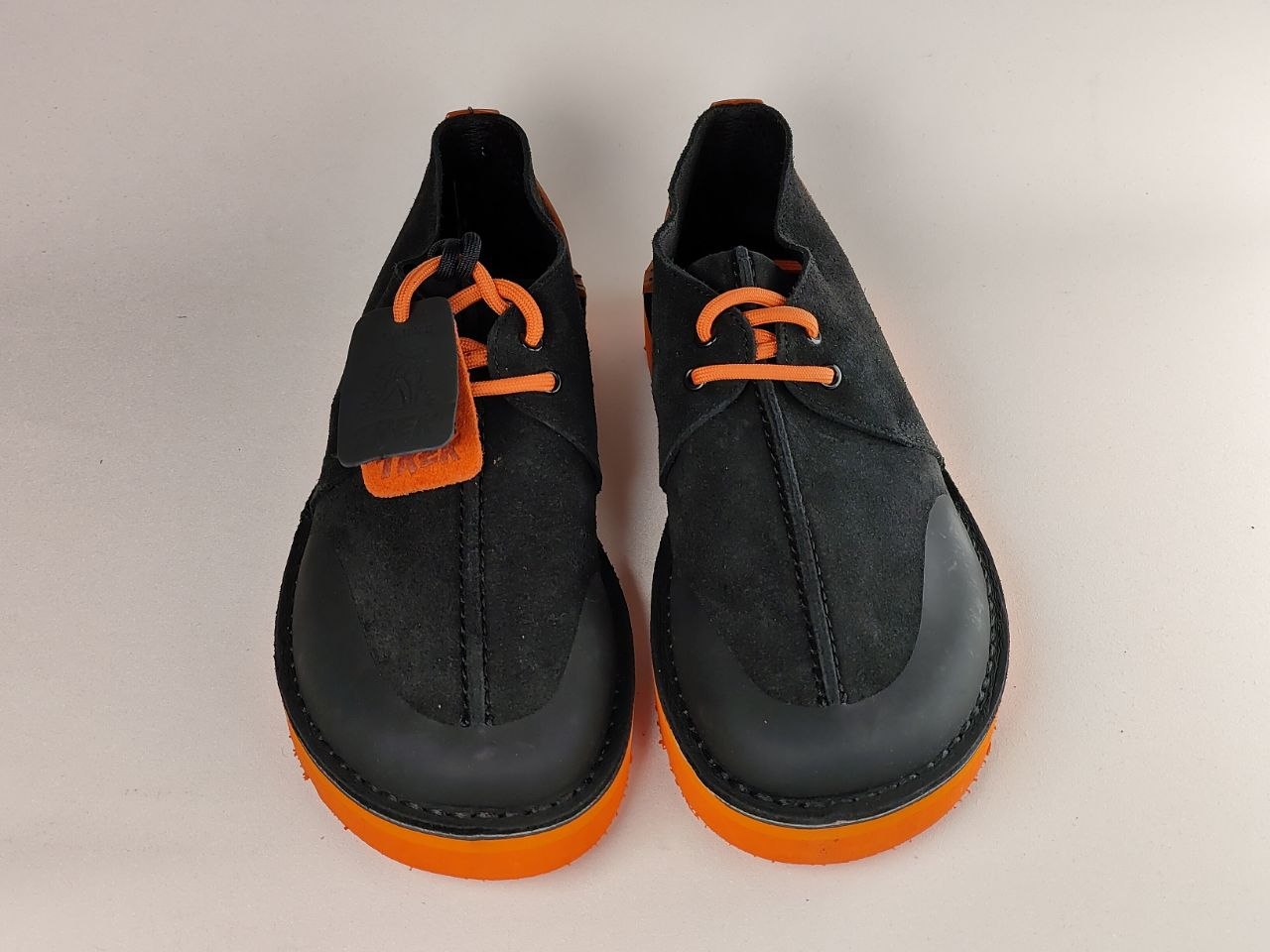 Clarks Originals DesertTrek FTRE Black Orange Suede Shoes