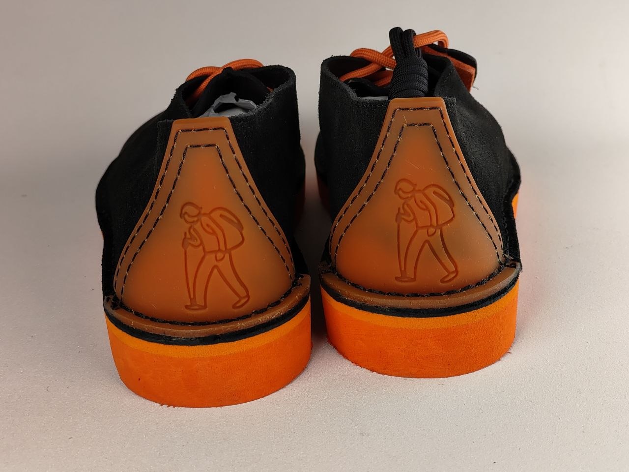 Clarks Originals DesertTrek FTRE Black Orange Suede Shoes
