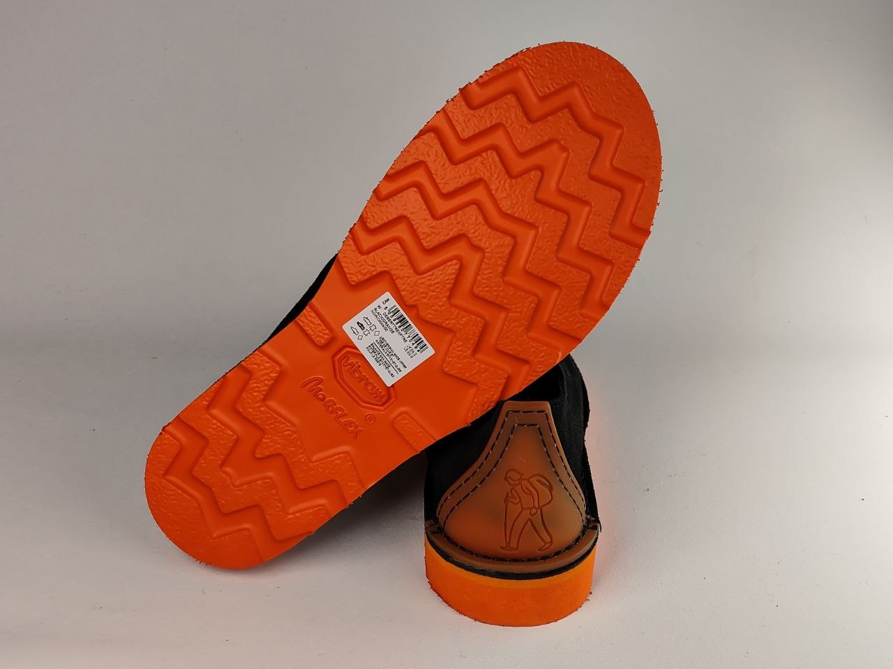 Clarks Originals DesertTrek FTRE Black Orange Suede Shoes