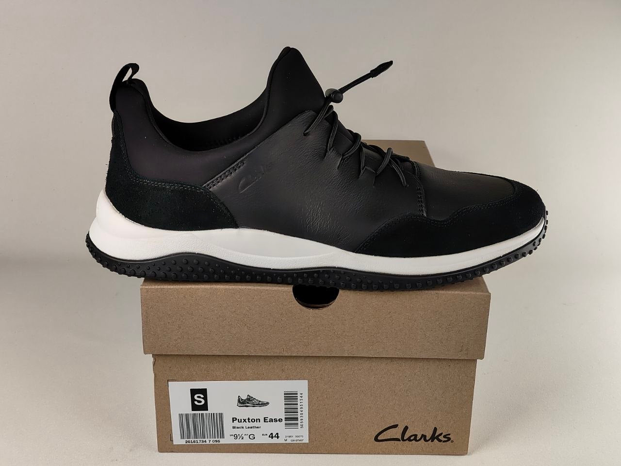 Clarks Puxton Ease – Black Leather